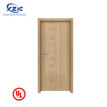 Nouvelles conceptions de porte en bois moderne avec porte de fonction de preuve de feu MDF PVC Porte de chambre d&#39;hôtel laminée